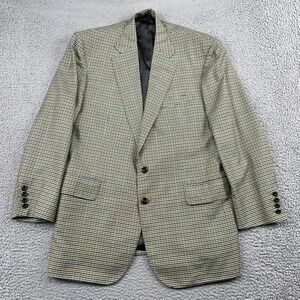 Tom James Sport Coat Mens 44 Multi Innocenti Oro Hand Tailored Check Blazer